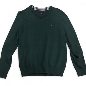Tommy Hilfiger Men's Deep Green V-Neck Sweater